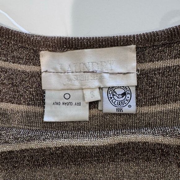 Laundry by Shelli Segal Maxi knit stripe Glitter Dress - Picture 6 of 10